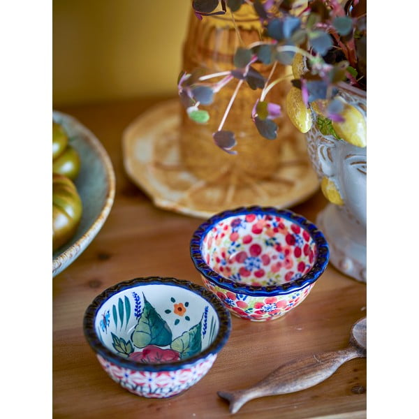 Ciotoline in set da portata rosse in gres 2 pz 95 ml Florist – Bloomingville-image-2