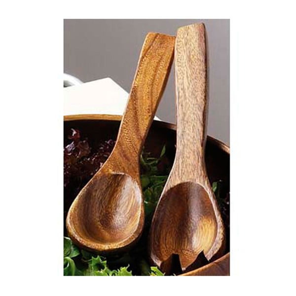 Posate da insalata in legno di acacia Socorro - Premier Housewares-image-3
