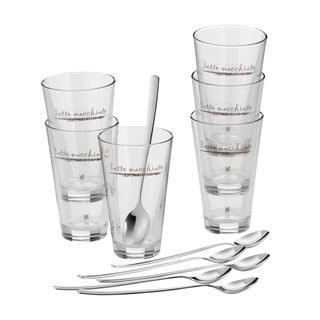 Bicchieri in vetro con cucchiai in colore argento in set da 6 280 ml - WMF