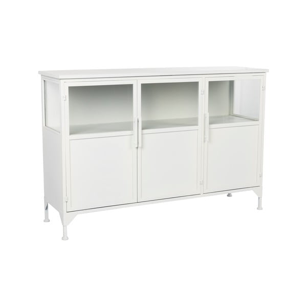 Vetrina in metallo bianco 35x80 cm Miya - White Label-image-2