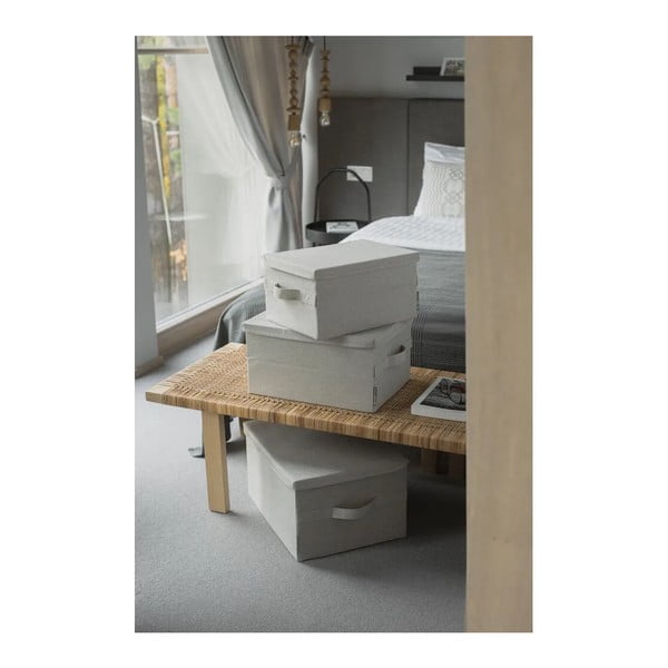 Scatola con coperchio nera in tessuto 45x34x25 cm Soft Storage – Bigso-image-2