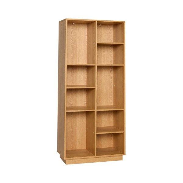 Libreria di colore naturale con effetto rovere 80x180x30 cm Disco – Hübsch