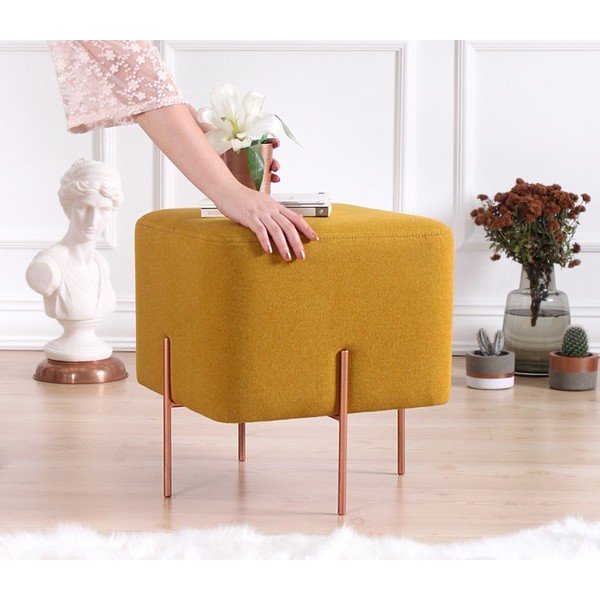 Sgabello in colore senape Copper - Artie-image-3