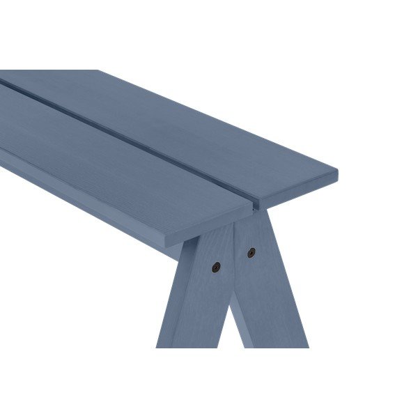 Panca da giardino blu in legno massiccio Navo – noo.ma-image-2