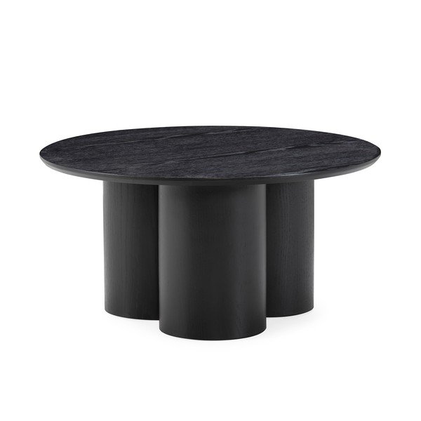 Tavolino da salotto rotondo nero ø 80 cm Lua – MOME