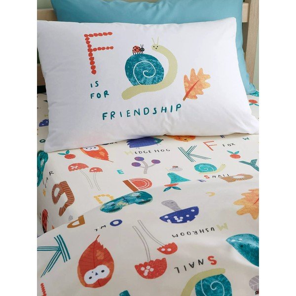 Lenzuolo con angoli per bambini per culla 70x140 cm Woodland Alphabet – RHS-image-1