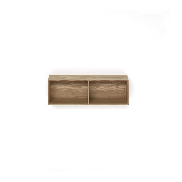Scaffale in legno con 2 vani portaoggetti , 60 x 15 x 20 cm Billa - Tomasucci