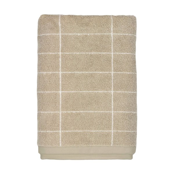 Telo da bagno in cotone beige 70x140 cm Tile Stone - Mette Ditmer Denmark
