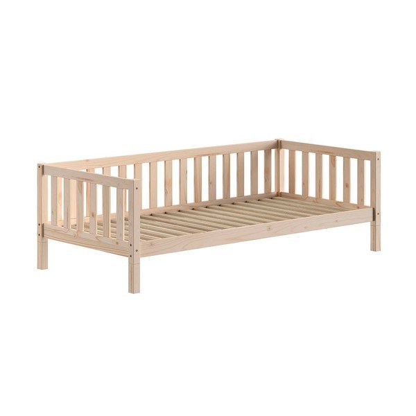Letto da bambini di colore naturale in pino massiccio con rete inclusa 90x200 cm Dallas – Vipack
