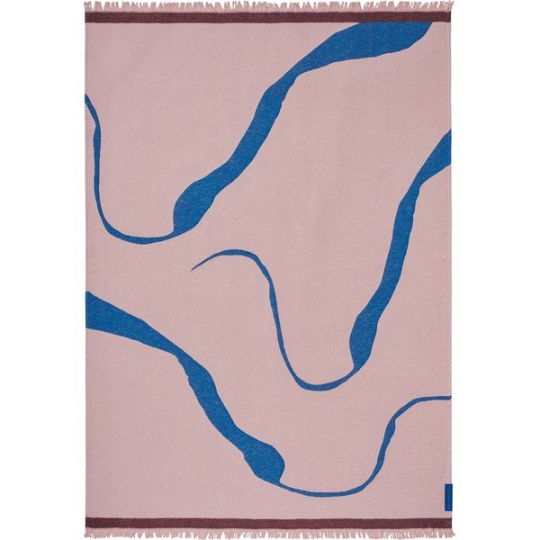 Coperta per TV blu/rosa polveroso in cotone riciclato 130x175 cm Studio – Mette Ditmer Denmark