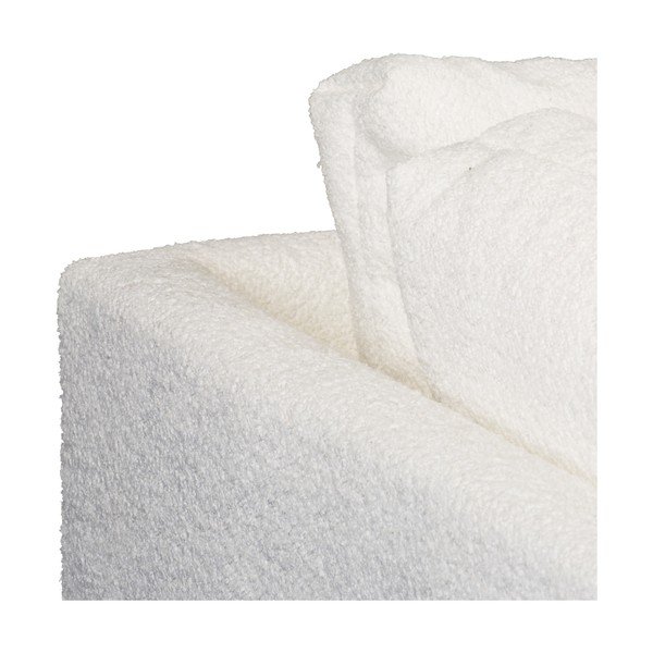 Divano angolare bianco in tessuto bouclé (angolo sinistro) Ariella - Ropez-image-1