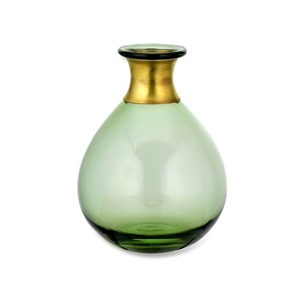 Vaso in vetro verde, altezza 16,5 cm Miza - Nkuku