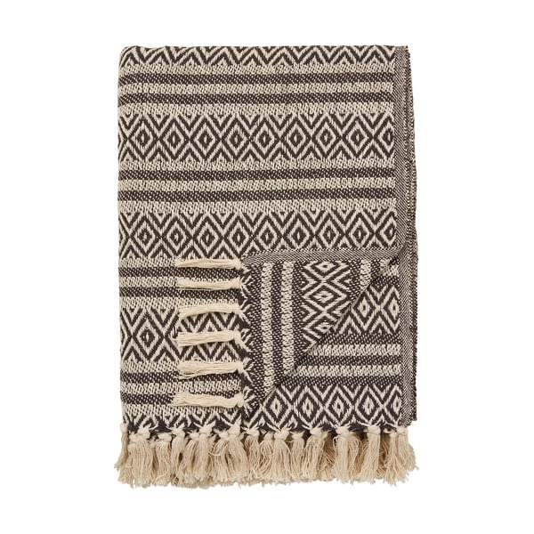 Coperta marrone in cotone riciclato 130x180 cm Adana – House Nordic