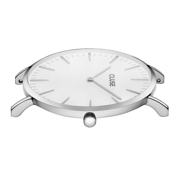 Orologio da donna con cinturino in pelle grigia e dettagli argentati La Bohéme - Cluse-image-2