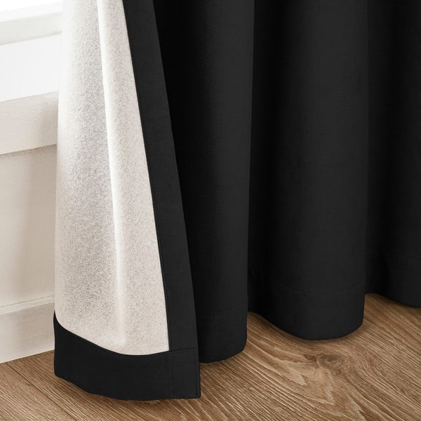 Tende in set oscuranti nere in velluto 2 pz 117x137 cm Wilson – Catherine Lansfield-image-2