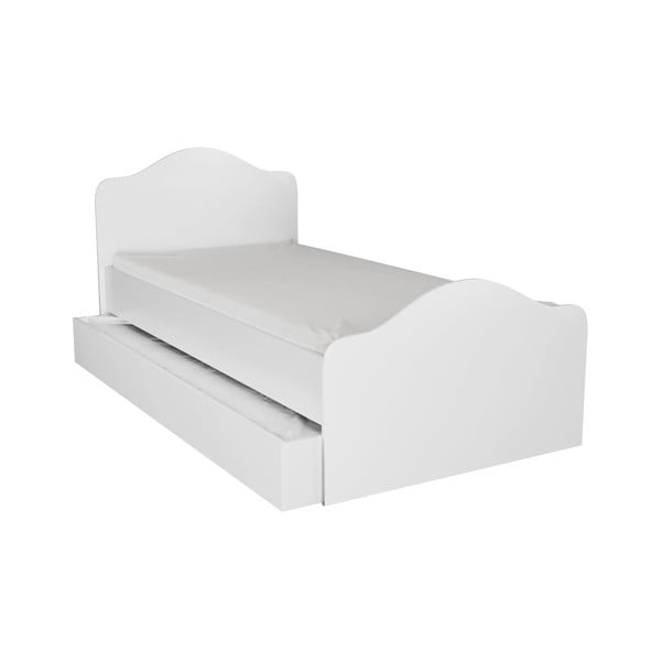 Letto singolo bianco con contenitore 90x190 cm Kanguru - Kalune Design