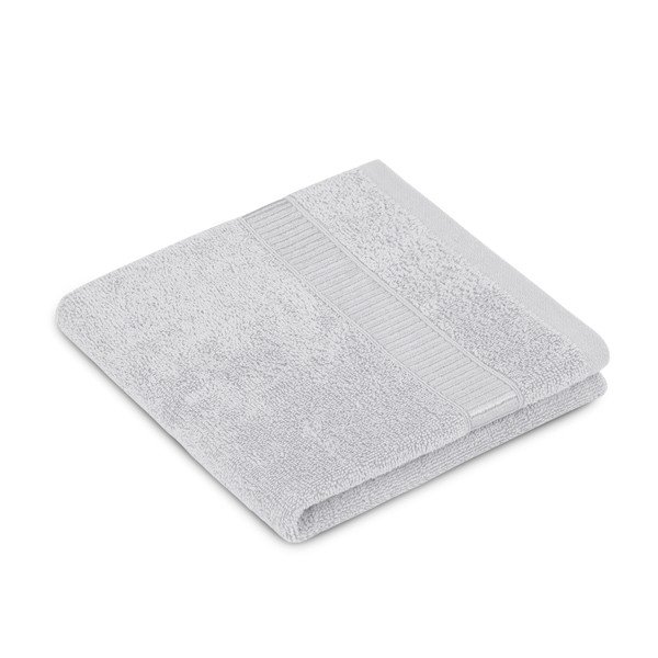 Set di asciugamani per viso e corpo tipo terry grigio chiaro in cotone 3 pz Avium – Restilo-image-1