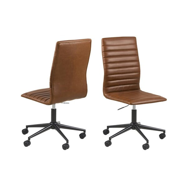 Sedia da ufficio marrone Winslow - Actona-image-2