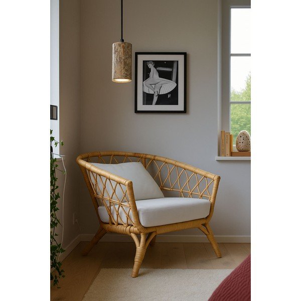 Lampadario grigio con paralume in pietra ø 6,5 cm Selma – Opviq lights-image-3
