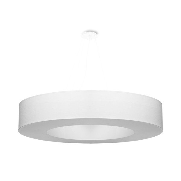 Lampada a sospensione bianca con paralume in tessuto ø 90 cm Galata - Sollux