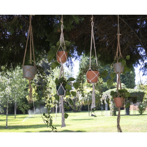 Gancio in stoffa per vaso ø 13 cm (altezza 100 cm) Macramé - Artevasi-image-3