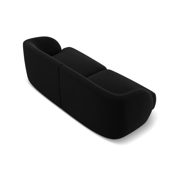 Divano in velluto nero 184 cm Miley - Micadoni Home-image-2