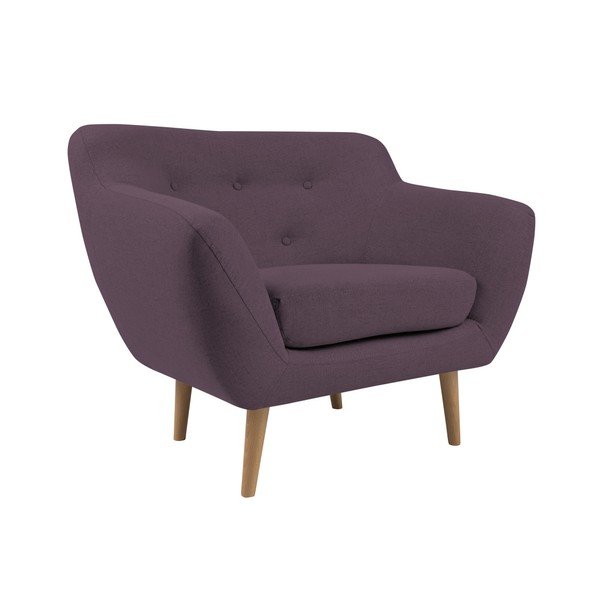 Poltrona viola con gambe leggere Sicile - Mazzini Sofas-image-2