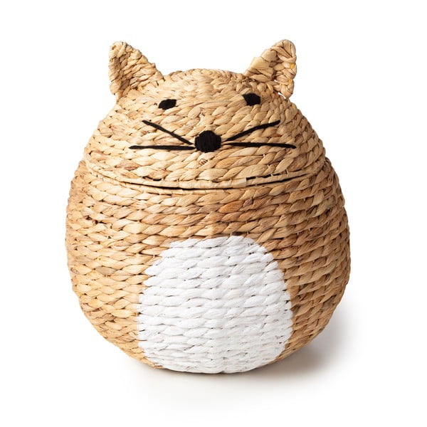 Cesto portagiochi da bambini in giacinto d'acqua di colore naturale ø 40x43 cm Cat - Compactor