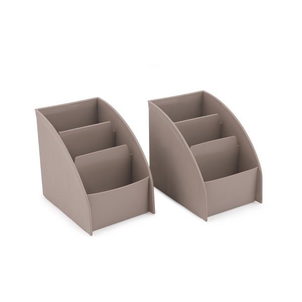 Organizzatore da bagno in plastica beige per cosmetici - Hermia-image-4