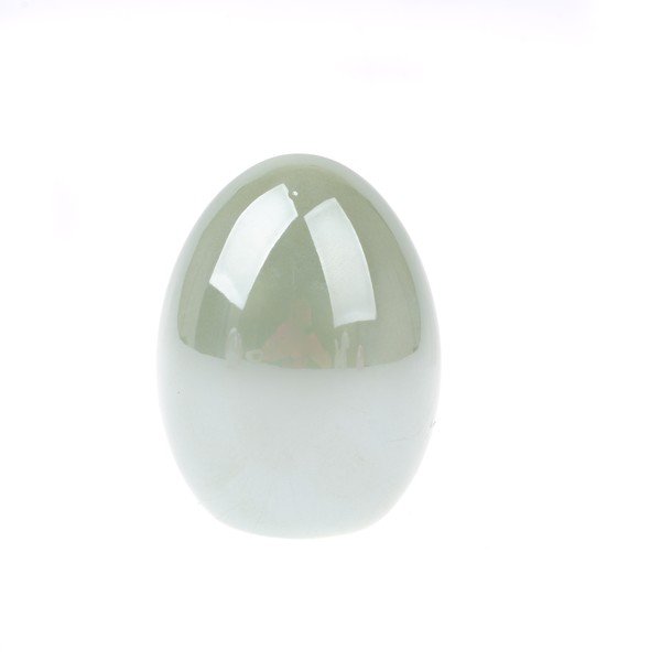Zelená keramická dekorace Dakls Easter Egg, výška 8 cm