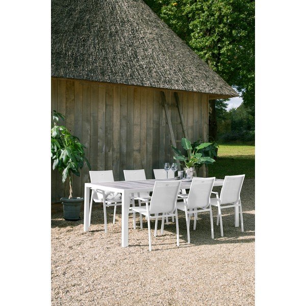 Sedia da giardino bianco-grigio Canterbury - Hartman-image-1