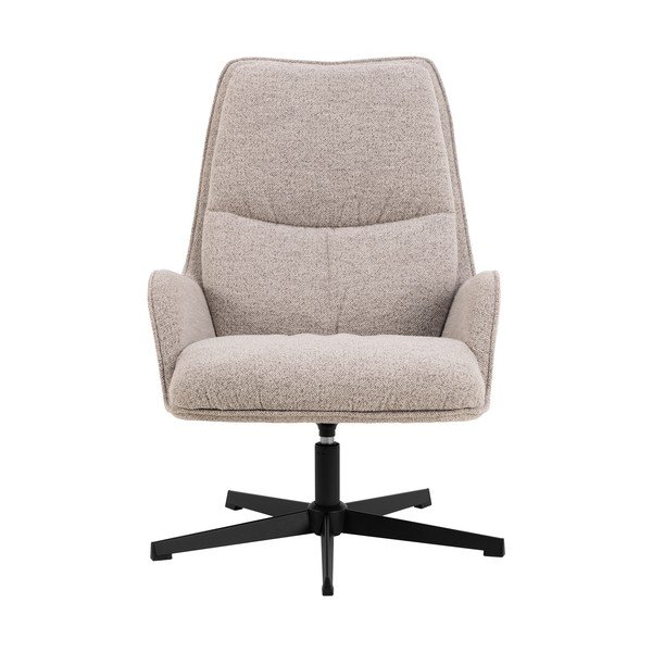 Poltrona beige girevole con rivestimento in bouclé Bosley – Actona-image-2