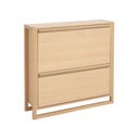 Scarpiera color naturale con trama in rovere con 2 ripiani NewEst - Woodman