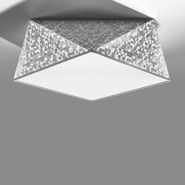 Lampada da soffitto di colore argento 35x35 cm Koma - Sollux-image-2