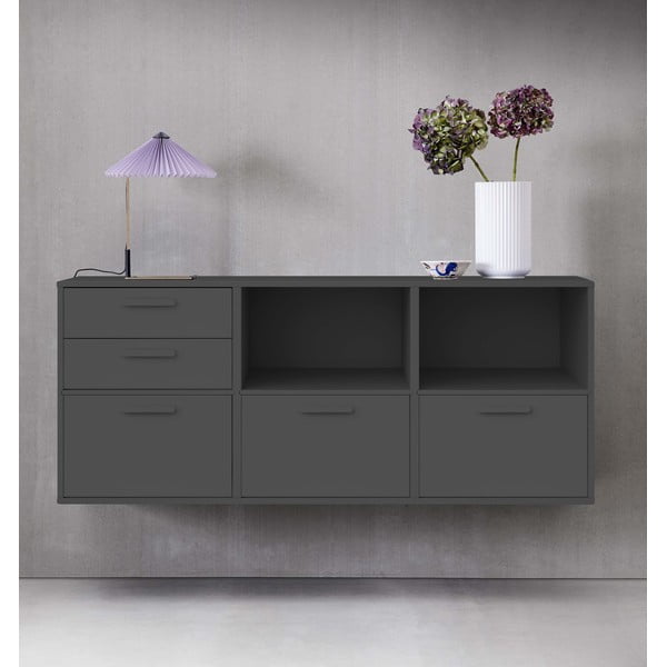 Cassettiera a muro nera Keep by Hammel - Hammel Furniture-image-1