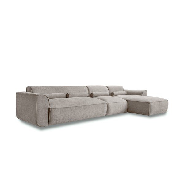 Divano angolare componibile beige (con penisola a destra) Flex Felix – Miuform