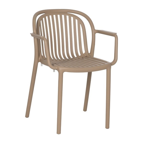 Sedia da pranzo beige in plastica impilabile Alia – Ixia