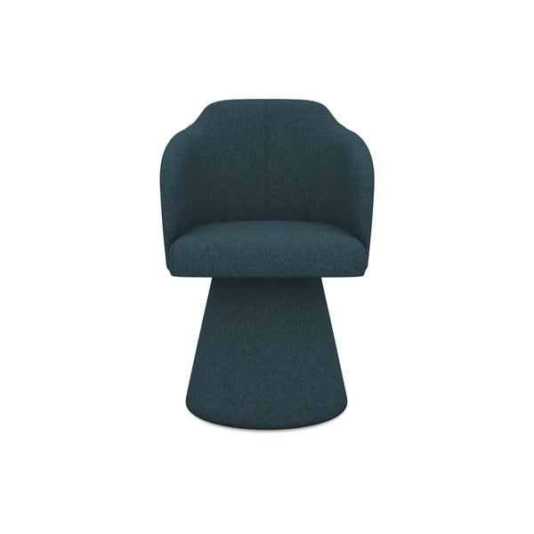 Sedia da pranzo color petrolio in imbottito Kanoa – Makamii-image-1