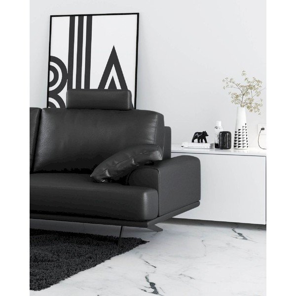 Divano in pelle grigio scuro 220 cm Prado - MESONICA-image-3