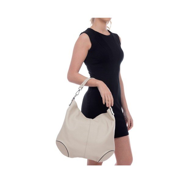 Béžová kožená kabelka Roberta M Pessio-image-4
