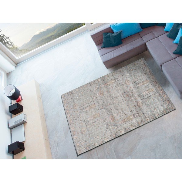 Tappeto in viscosa grigio, 120 x 170 cm Lara Ornament - Universal-image-1