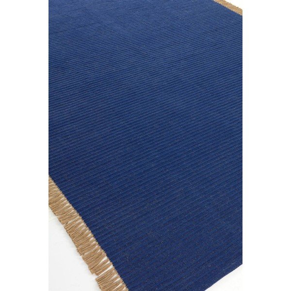 Tappeto blu in misto cotone tessuto a mano 200x300 cm Channa – Jotex-image-4