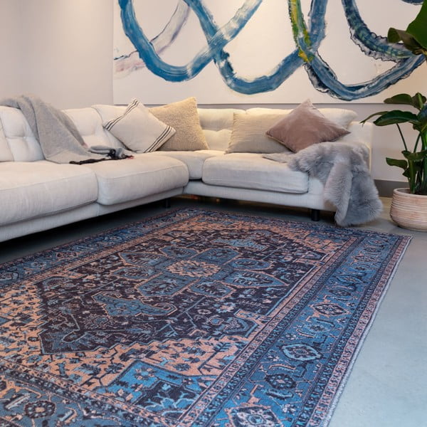 Tappeto blu 230x160 cm Kaya - Asiatic Carpets-image-1