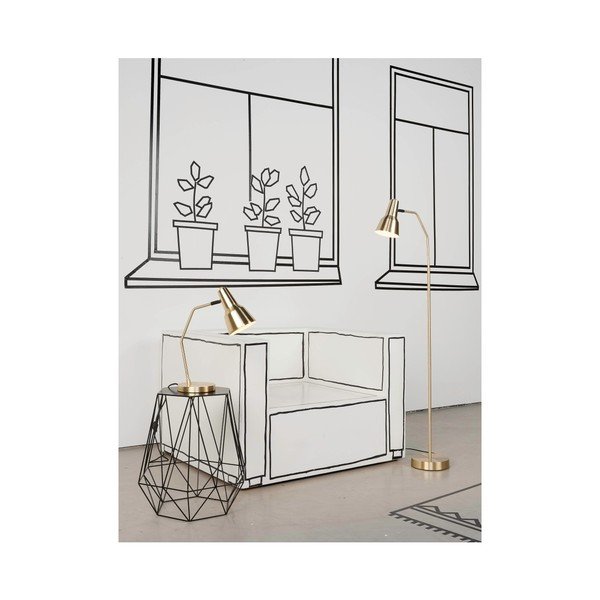 Lampada da terra con paralume in metallo color oro (altezza 140 cm) Valencia - it's about RoMi-image-1