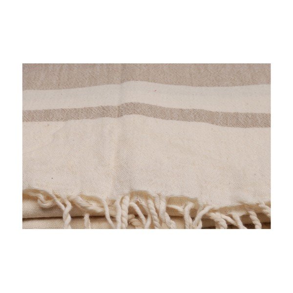 Asciugamano marrone e bianco, 170 x 90 cm Natur - Unknown-image-3