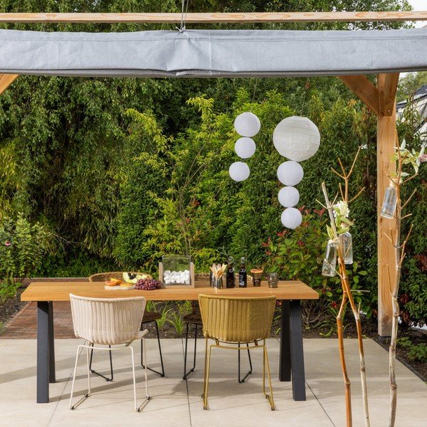 Sedie da esterno in set beige in rattan artificiale 2 pz Wings – WOOOD-image-1