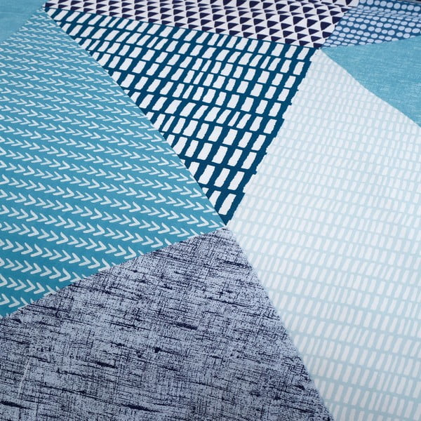 Set copripiumino e federa color foglia di tè per letto matrimoniale 200x200 cm Larsson Geo – Catherine Lansfield-image-4