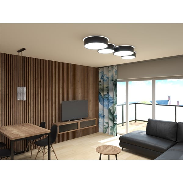 Plafoniera nera a soffitto Atis - Sollux-image-1