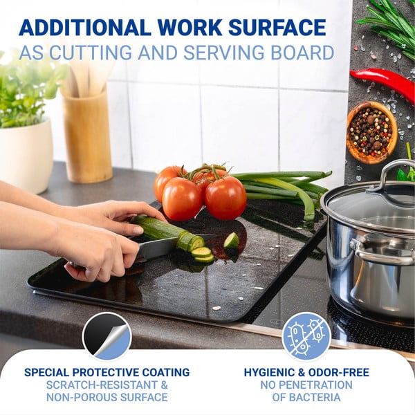 Set di 2 coperchi per stufe in vetro temperato 52x30 cm Rosemary - Maximex-image-4