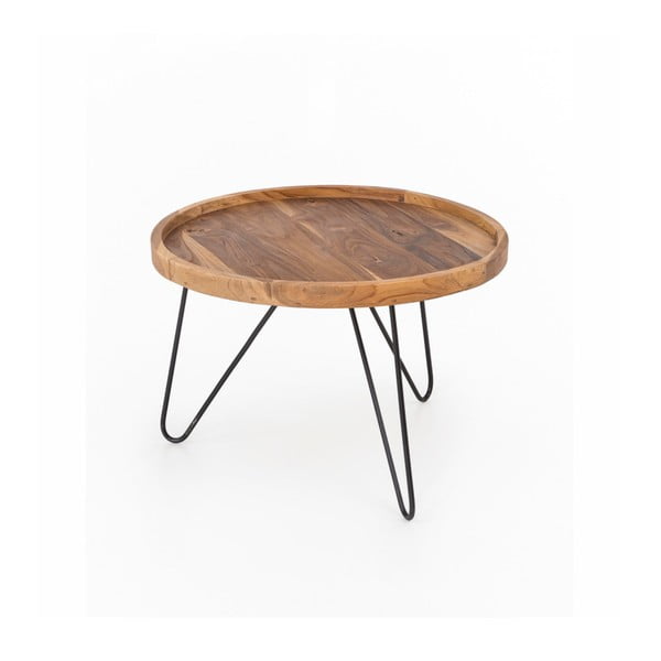 Tavolino Index con gambe in ferro , ⌀ 65 cm Patricia - WOOX LIVING